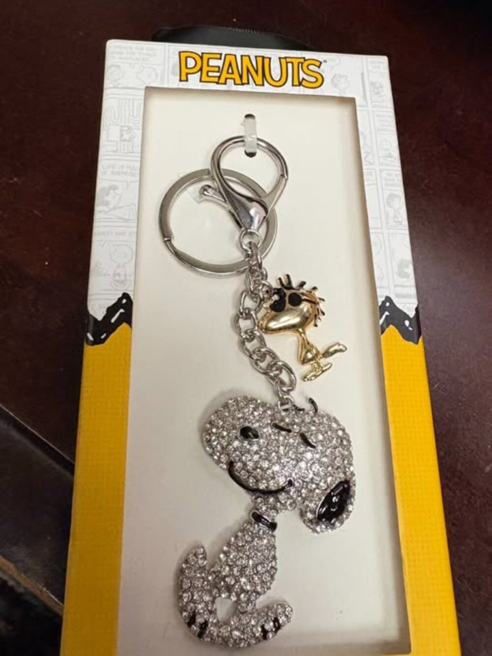 Peanuts Snoopy & Woodstock Rhinestone Bag Charm - New - Picture 2 of 8
